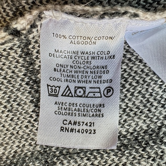 LOFT | NWOT RELAXED WINDOW PANE COTTON SWEATER BLAZER OPEN FRONT | MEDIUM - Picture 10 of 10